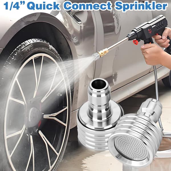 2 st Högtryckstvätt Munstycksspetsar för Högtryckssystem Spruthuvud Mässing 1/4” Snabbkoppling Sprinkler