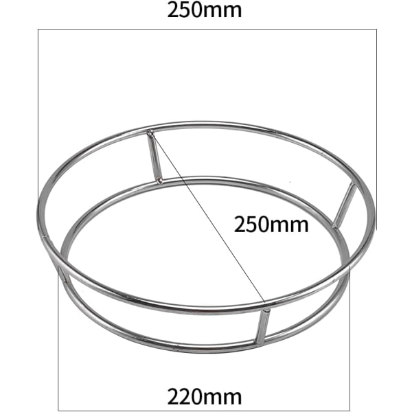 Wok-ring, rustfritt stål wok-stativ isolerte gryteunderlag, kokekarring, wok-tilbehør for kjøkken
