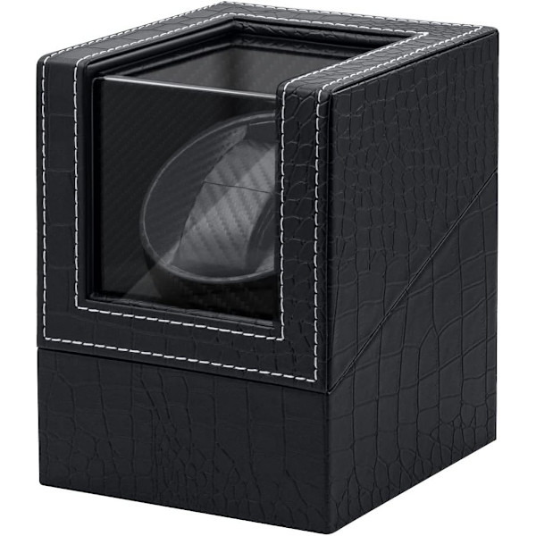 Automatisk klockuppdragningsbox PU Quad Single Automatisk klockdisplay förvaring armband
