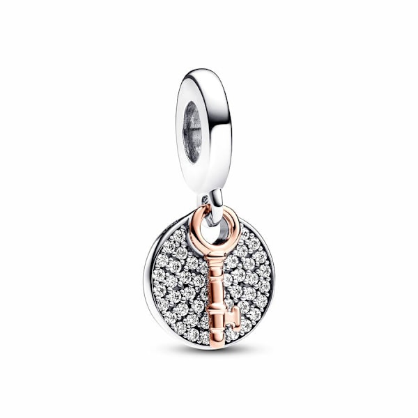 Hvidt kobber med cubic zirconia, kompatibel med europæisk armbånd halskæde, charms til piger og kvinder