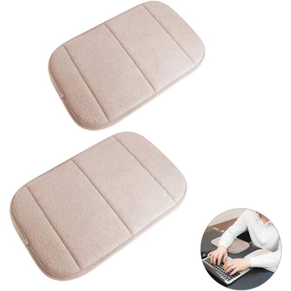 2-pack bärbara datorarmbågshandledsstöd, premium minnesskum skrivbordsarmstöd (7,9 x 11,8 tum)