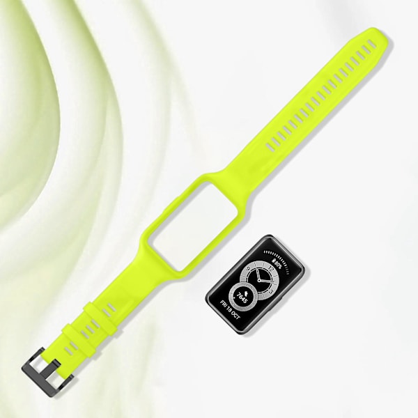 Yhteensopiva Huawei Band 7 / 6 Pro / Honor Band 6 -rannekkeen kanssa Joustava Silikoni Lime