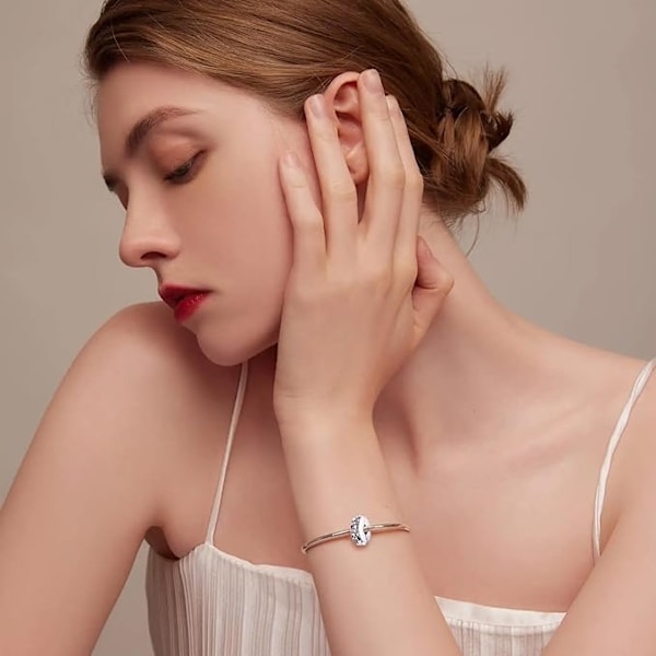 925 Sterling Sølv Hjerteformet Spacer Stopper for Armbånd