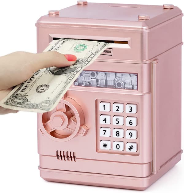 Digital spargris Mini ATM Säker pengabank för barn 3 4 5+ år