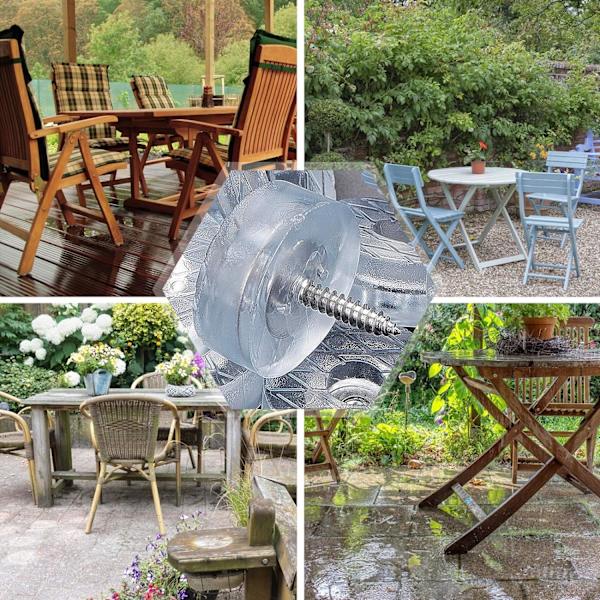 20 st möbelgrepp, runda halkfria möbeldynor i gummi, för stolar, soffa, bord och trägolvskydd minskar buller