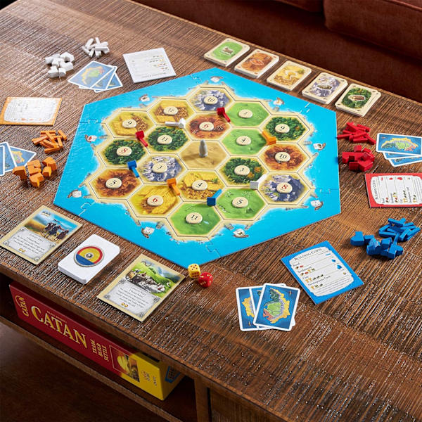 Catan brädspel (grundspel)  Familjespel  Brädspel för vuxna och familj   Brädspel från 10 år  för 3 till 4 spelare