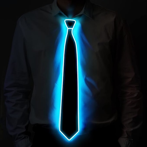 LED Butterfly eller slips til mænd, Lysende slips/slips med strømledning, 3 blinkende tilstande, til fester, barer, Halloween, skole