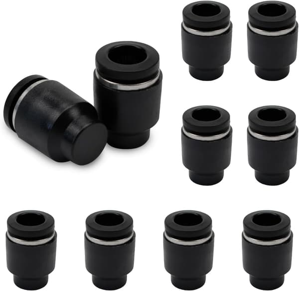 10 st 10 mm rör OD Push to Connect pneumatisk lockpluggkoppling (PPF10)