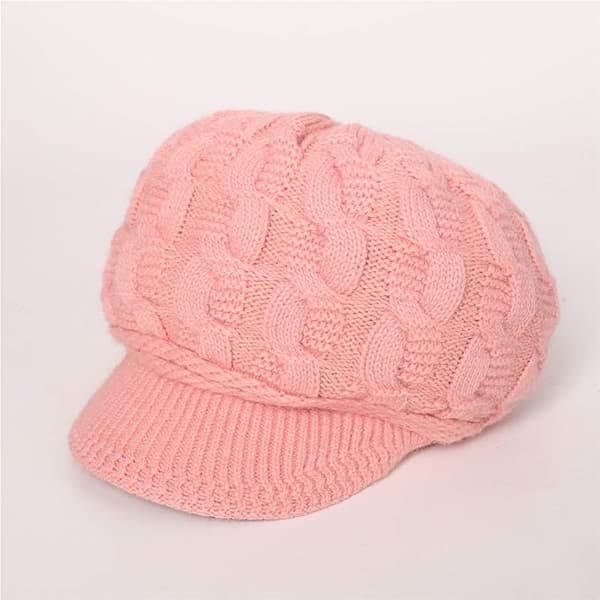 Dame vinter strikkede luer, luer, ullbereter Gray
