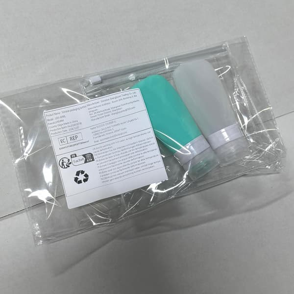 2 stk. reiseflasker i silikon, små tomme reiseflasker (60 ml)