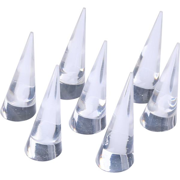 10-pack smyckesringhållare stativ konform akryl (genomskinlig)