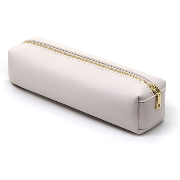 Blyantshus, bærbar brevpapirtaske, kosmetisk arrangørpose cream-colored