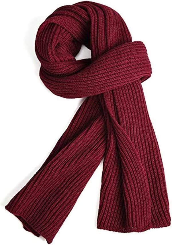 Varm halsduk för höst och vinter, unisex enfärgad vinterhalsduk i garn