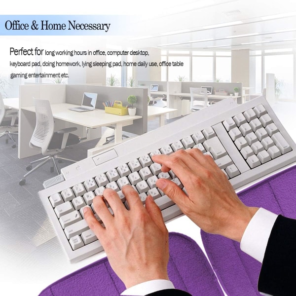2 stk. bærbare computer albue håndledsstøtte, premium memory bomuld skrivebord tastatur armlæn støtte måtte (7,9 x 11,8 tommer)