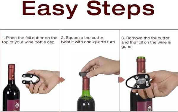 Vintilbehør Easy Grip Vinfolekutter Pakke med 2