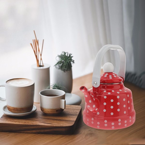 Vattenkokare Emaljerad Vintage Emalj Vattenkokare Kaffe Kanna