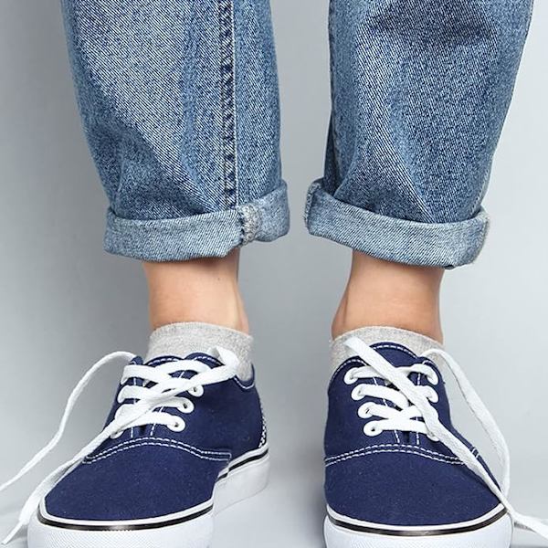 3 par hvide flade skolisser, egnet til sneakers osv. Weiß 100cm