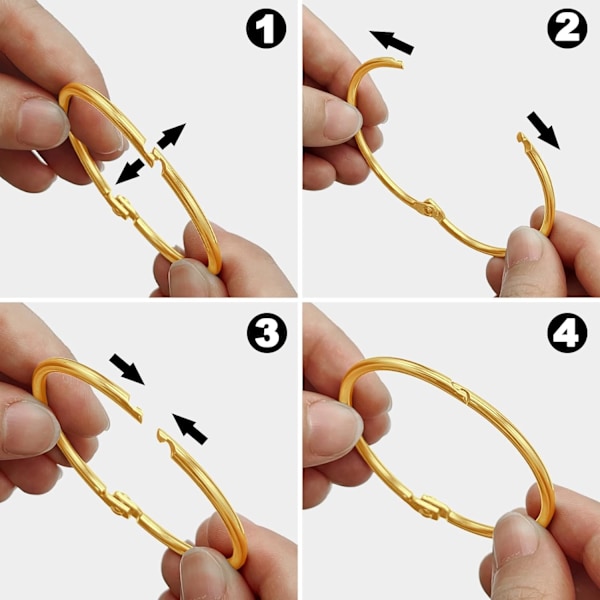 Duschdraperi-krokar, duschdraperi-ringar för badrum duschstång, snäppfogsdesign gold