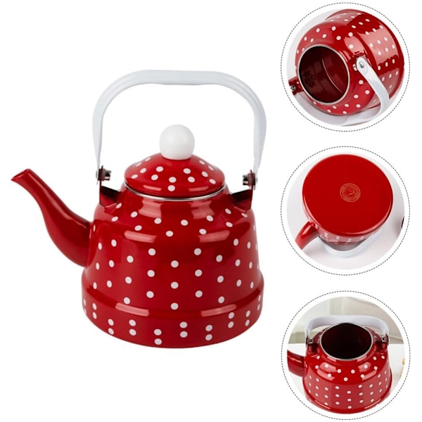 Vattenkokare Emaljerad Vintage Emalj Vattenkokare Kaffe Kanna