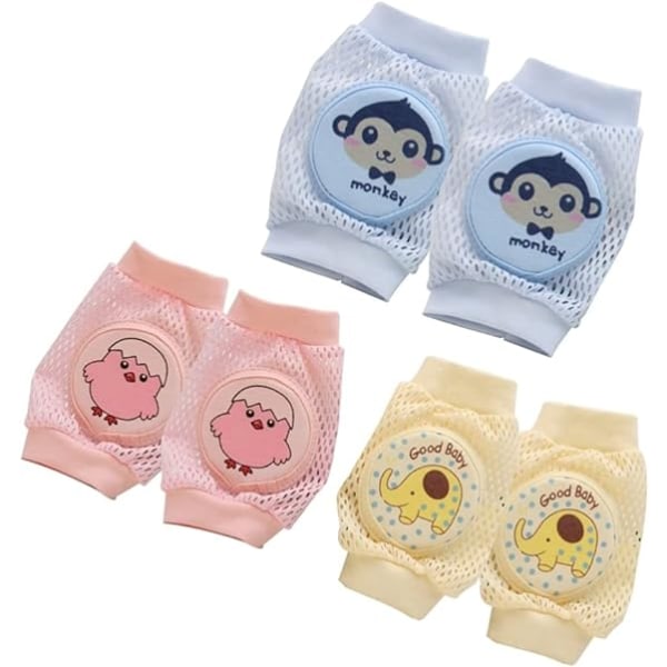 3pairs Baby Knee Pads Crawling Knee Protector Soft Anti Slip Knee Pads Walking Knee Pads Leg Warmer for Baby Toddlers