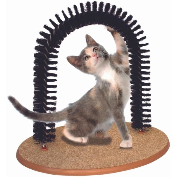 Scratching Post and Scraper 2 in 1 - Non-slip base, arch-shaped scraper + 1 bag of catnip