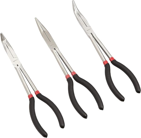 3 delar långa tänger - svart, 3 stycken
