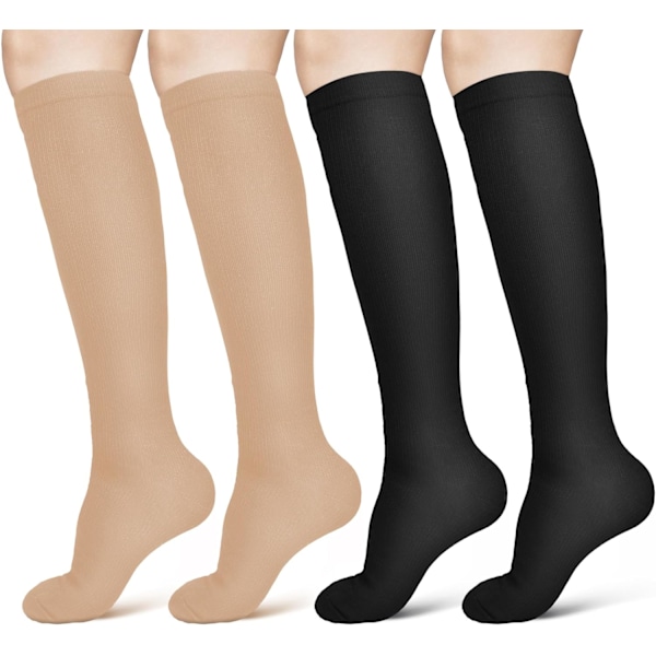 Compression socks for men and women, 2 pairs of compression stockings