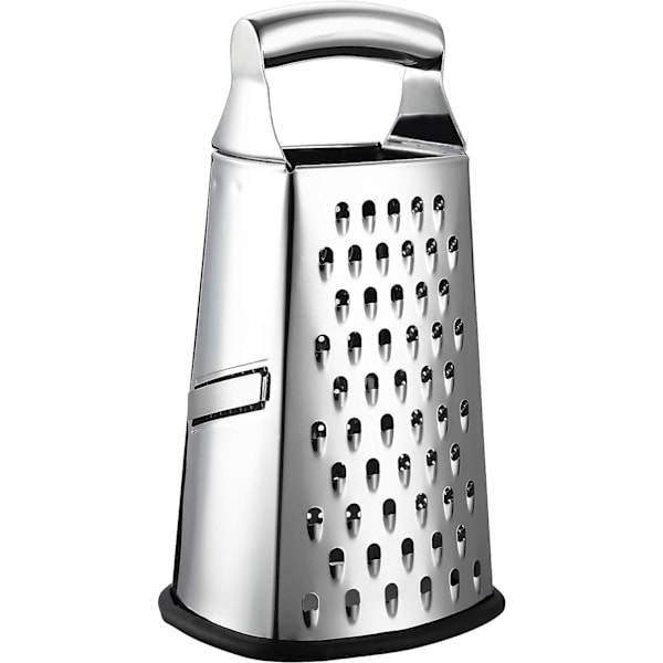 Boksrivejern i rustfritt stål med 4 sider, best for parmesanost, grønnsaker, ingefær