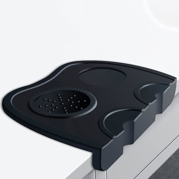 Kaffe Tamper Måtte Espresso Silikone Måtte Anti-Slip Tamping Måtte Sage Tamper Måtte Hjørne med Kantbeskyttelse, Barista Tamp Pad Kaffe Måtter, 20,5*14cm