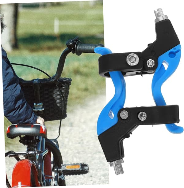 1 par børnecykelbremsegreb, børnecykelstyrgreb, cykelbremsedele, cykelfoldebremser, blå
