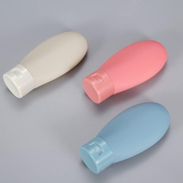 3 st 60 ml reseflaskor och behållare, små mini tomma plastflaskor för resetvål, schampo och balsam