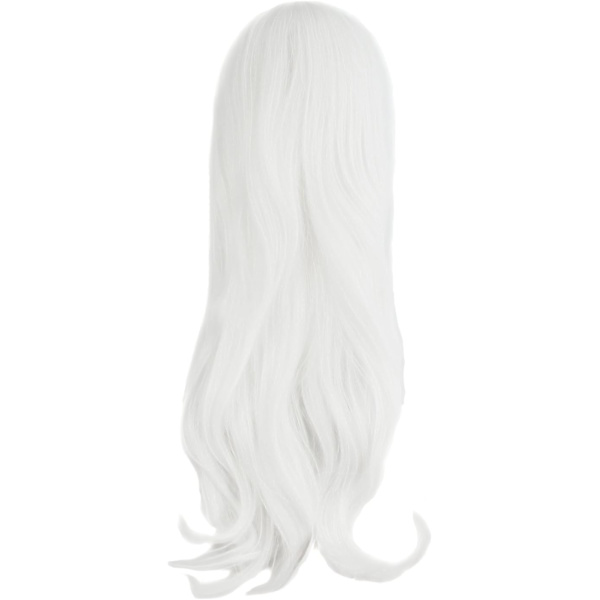 70cm/ 28 tum Lång Lockig Dam Curl Anime Kostym Peruker White