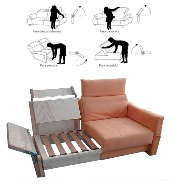 x Furniture Säädettävä Kulmahina Automaattinen Nollaustoiminto Raskaankaluston Sarana Kulman Säädön Säädä Sohva/Sänky/Kaappi/Kallistuva 90-180 Astetta