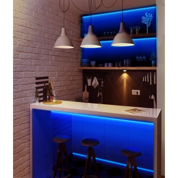 Kjølig hvit LED-stripe, 16,4 fot/5M 12V 6500K SMD5050 300LEDs IP65 Vanntett kuttbar fleksibel LED-stripe ice blue