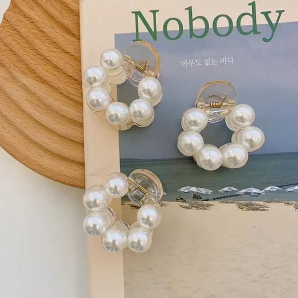 Boho Perle Hårklemmer Vintage Perle Hårkæbe Klemmer Små Hårklemmer Bryllup Perle Hårnål Barrette Perle Hold