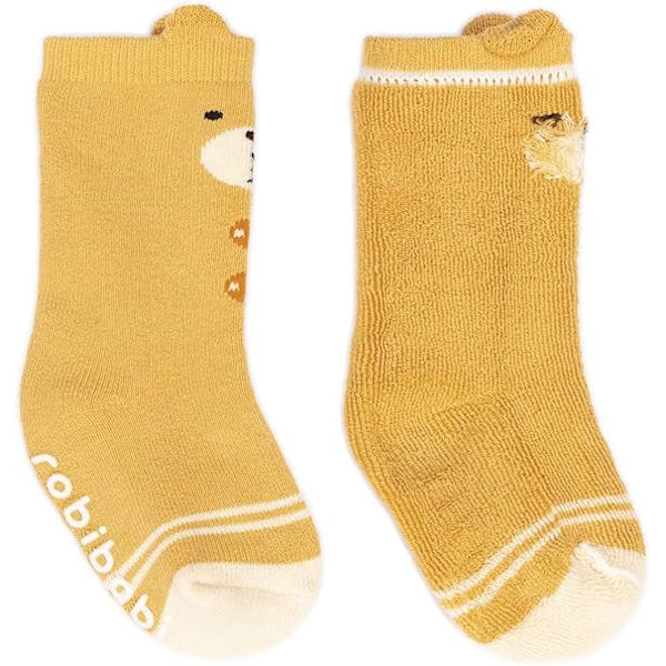 Baby Girls' Anti-Slip Sokker Vinter Bomull Pakke med 6 M