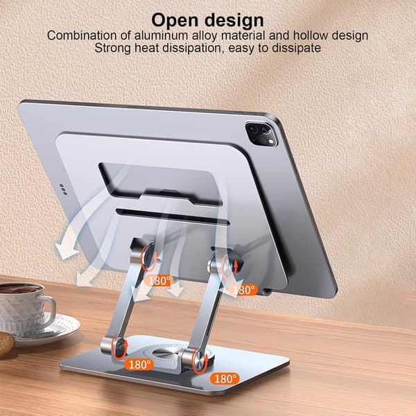 Tabletstativ, 360° roterende laptopstativ, stativ 12,9 tommer