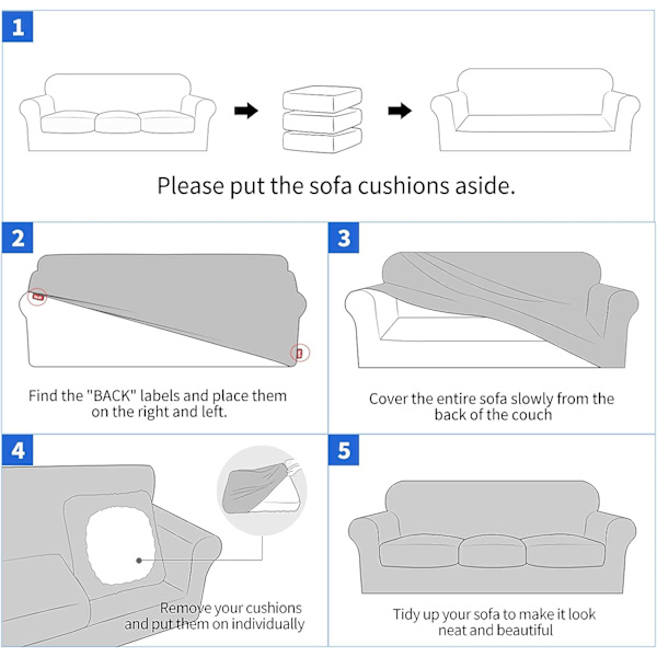 2 stycken nya Jacquard fåtöljöverdrag med armstöd halkfri stretch fåtöljöverdrag för vardagsrum hundar elastiskt sofföverdrag soffskydd (1 sits, vinröd)