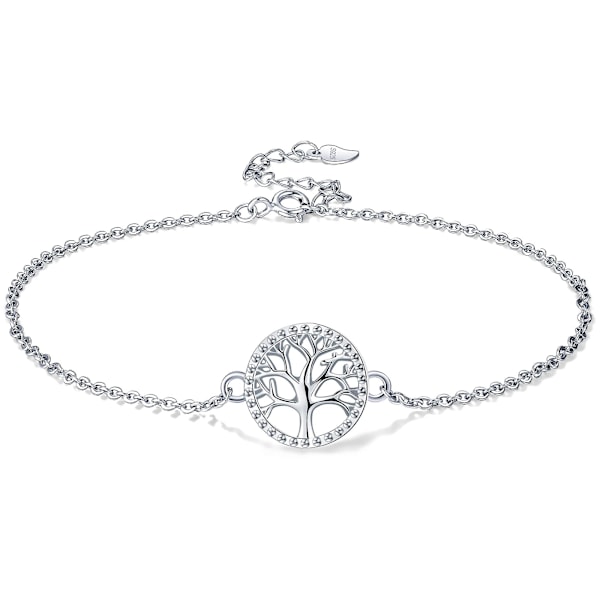 Tree Of Life Damankel Armband Silver Sommar Barfota Strand Justerbar 16+3cm