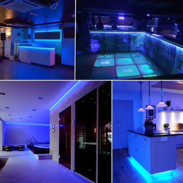 Cool White LED-remsa, 16,4ft/5M 12V 6500K SMD5050 300LEDs IP65 Vattentät Skärbar Flexibel LED-remsa ice blue