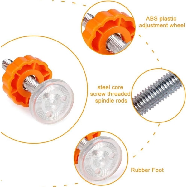 4 PACK TRYCKMONTERAD BABYGRIND TRÅDAD AXEL, Gånggrindbeslag M10 x 10MM BULTKIT FÖR BABYGRIND TRAPPGRIND (Orange)