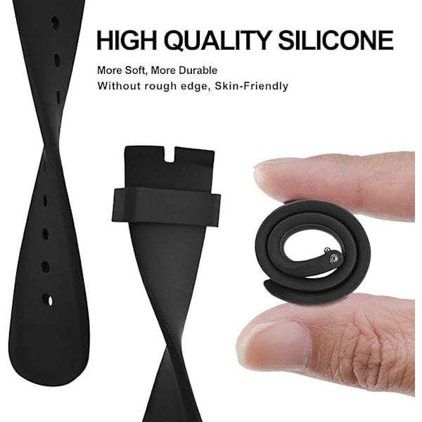 Urrem til ure, silikone quick release blød gummibånd udskiftning armbånd 18 mm, rustfrit stål spænde