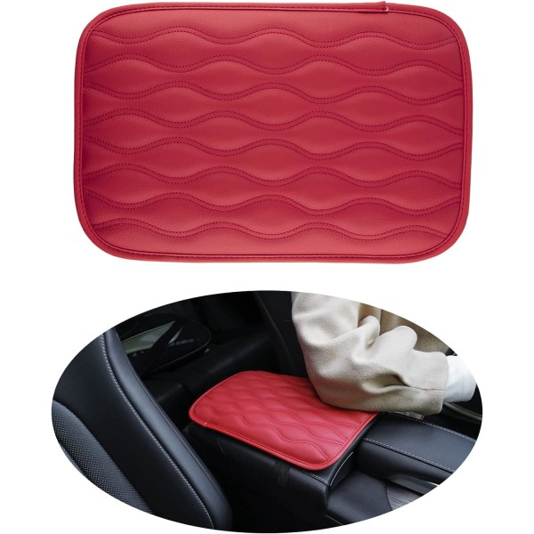 Auto Center Console Pad, Universal Waterproof Car Armrest Seat Box Cover, Interior Accessories, Leather Auto Armrest