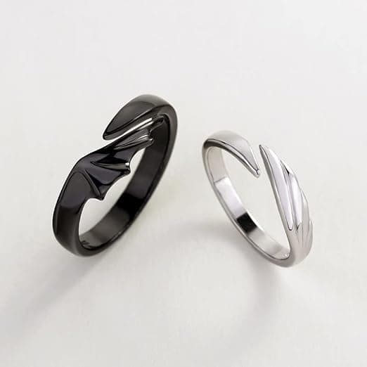 Ringe Justerbar Ring Engel og Dæmon Par Ringe Pæne og Behændige