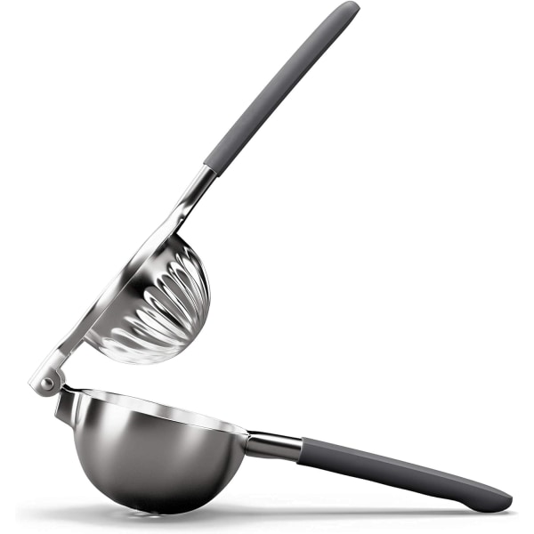 Citronpresser i rustfrit stål - Ergonomisk, manuelt design med skridsikkert greb - Ubesværet håndholdt juicer