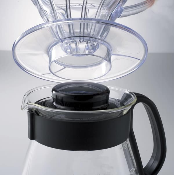 600 ml Cafetière Range Server l, Lasi, Musta, 2 Kupin