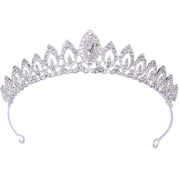 Jente Krystall Tiara Krone Svart Kvinne Elf Prinsesse Hodebånd Gave til Kostyme Bryllup Prom Bursdag Pageant Jul Hårtilbehør Smykker Gave