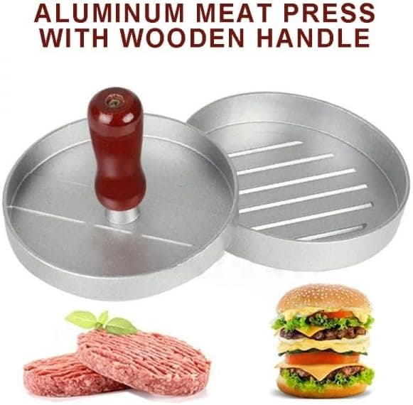 Burgerpress, Non Stick Hamburger Patty Maker - Burgerpress och Patty Press Set- Perfekt formade biffar Grillpress