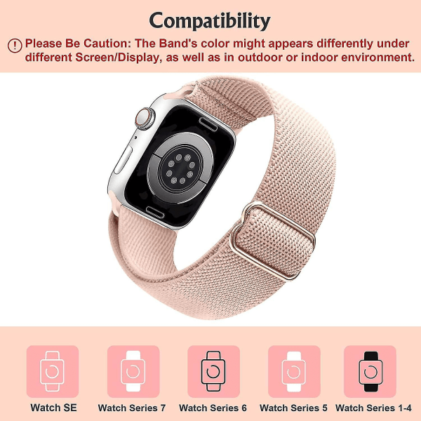 Stretchigt watch kompatibelt för Apple Watch Band 41 mm 40 mm 38 mm Bekvämt justerbart sportband för Iwatch-serien