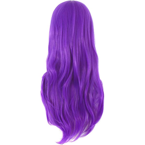 70cm/ 28 tommer Lang Krøllet Dame Krøl Anime Kostume Paryk Purple